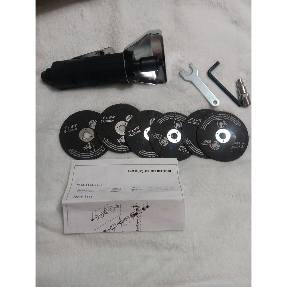 Air Cut Off Tool with 6 pcs 3-inch Die Grinder Cut-Off Wheels